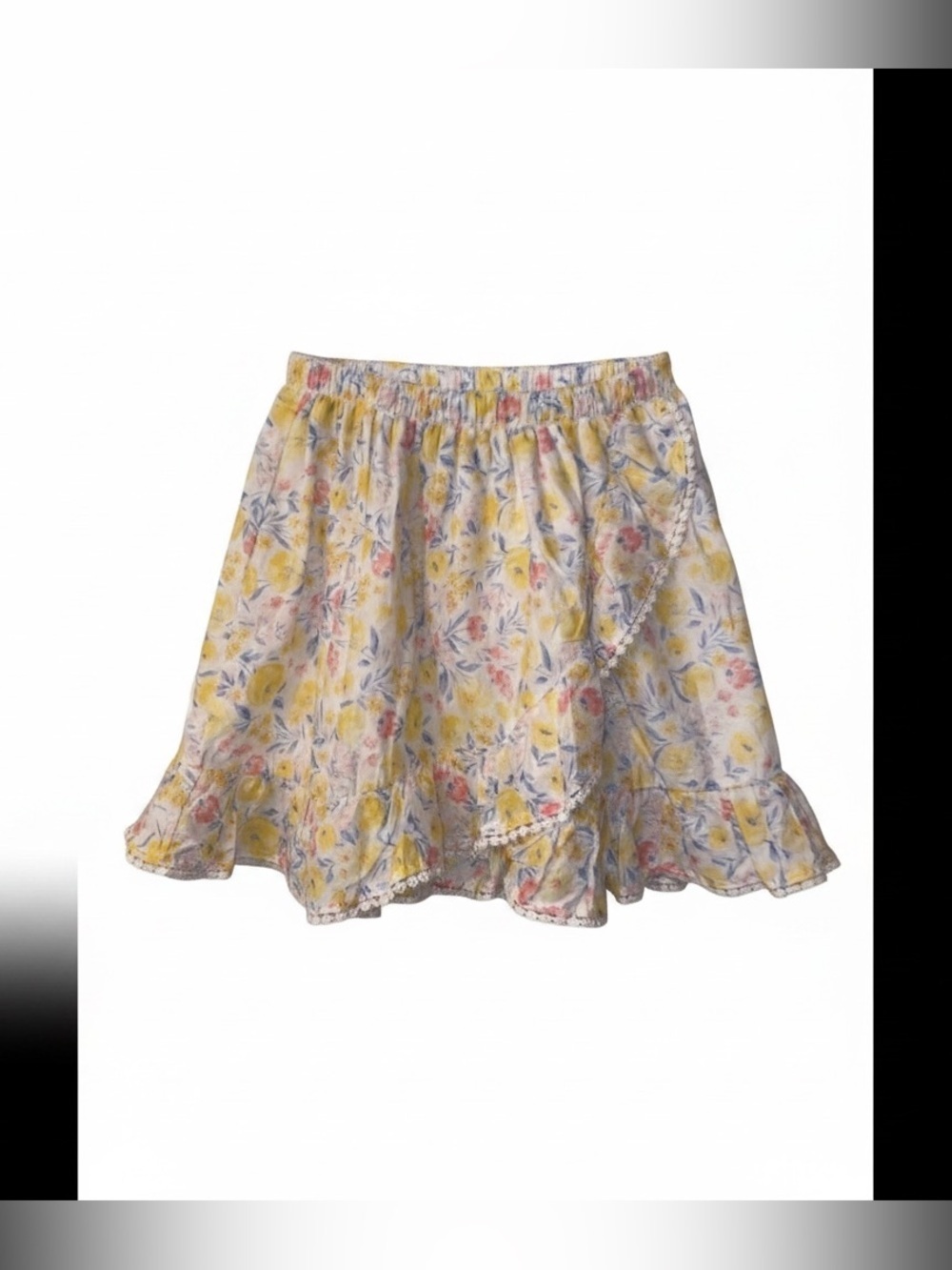TOMMY BAHAMAS Girls Floral Lined Skirt Lined-White, Yellow, Pink, & Blue Size 8
